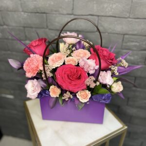 Сумка-букет с розами фото