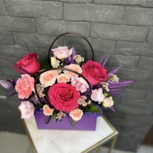 Букет-сумка с розами фото