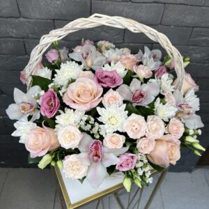 Подборка розовых и белых цветов на свадьбу фото